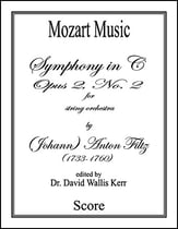 Symphony in C Opus 2, No. 2 Orchestra sheet music cover